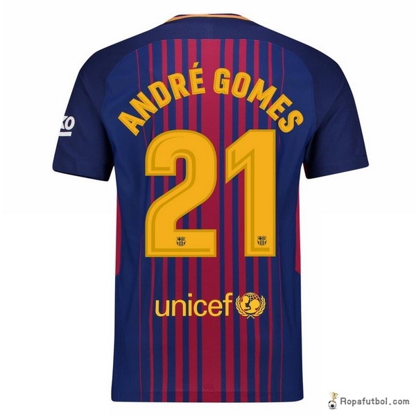 Camiseta Barcelona Replica Primera Ropa Andre Gomes 2017/18